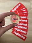 Supreme Red And White Logo Stickers Lot With Clear Bouncy Ball Collectible