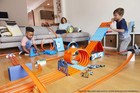 Hot Wheels Toy Car Track Set  Race Crate Transforms Into 3 Different Builds     