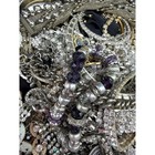 2 Lbs Tangled Broken Rhinestone Costume Jewelry Lot Vintage Art Craft Repair