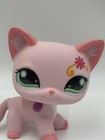 Littlest Pet Shop Lps Authentic Vintage Jumbo Pink Cat Green Eyes 5    Tall Rare  