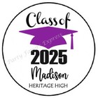 Class Of 2025 Personalized Custom Envelope Seals Labels Stickers Party Favors