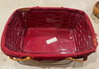 Longaberger Large Basket 2002 15x6x12 With Handles  Nr