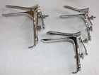 Lot Of 3 Vintage Doctors medical surgical Vaginal Speculum Chrome Instruments