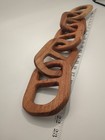 Hand Carved Wooden Chain 5 Large Links One Piece Of Wood Nautical Folk Art 22 
