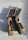 Antique Pair Richards Wilcox Cast Iron Sliding Barn Door Rollers Pulley