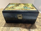 Antique Wood Box Clark   s O n t   our New Thread      Spool Cotton Clark Sole Agent