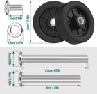 4pcs Luggage Wheels Replacement Od 50mm  Rubber Repair Suitcase Swivel Casters