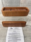 David Levy Creations Hardwood Dominoes   Box Cribbage Signed Box Never Used