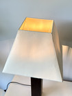 Vintage Mid Century Solid Wood Lamp - 1970s Modern Wooden Table Lamp