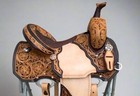 Western Leather Barrel Horse Saddle Hand Tooled   Tack Set 10  To 18  Free Ship
