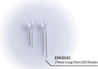 100pcs 3mm Warm White Lights Led Diodes Clear Round Lens 29mm Long Lead  dc 3v 