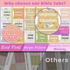 Bible Tabs With Unique Stickers  Laminated Bible Tabs Large Print Bible Tabs