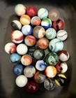 Vtg Estate Glass Marbles By Multiple Makers- Lot Of 34this Glass Marble Estate