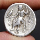 Alexander The Great Drachm Lifetime Issue Ancient Greek Silver Coin 328bc Zeus