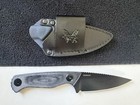 Benchmade Dacian Fixed Blade Knife Black Canvas Micarta  3 5 