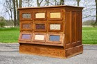 Vintage Antique Oak Store Seed Bin Counter Cabinet Kitchen Island Apothecary