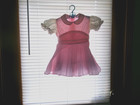 Vintage Baby  Toddler  Dress  3t  Frilly  Lacy  Pleated Bottom  Slip