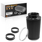 3 3 5 4 Inch High Performance Cone Air Filter 76mm 89mm 101mm Universal Black