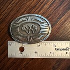 Vintage Sterling Silver  Bear Belt Buckle Native American
