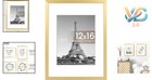 Gold 12x16 Inch Picture Frame Wall Decor Gallery Frame With Mat