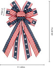 Abtols Large Patriotic Wreath Bows For Front Door  4th Of July Red Blue White St