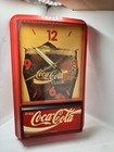 Vintage 1991 Enjoy Coke Coca Cola Plastic Wall Clock Display 21 x13  Works Read
