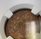 1864  small Motto  Variety Two Cent Piece  2c - Ngc Uncirculated Details 