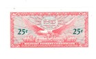 Military Payment Certificate Mpc Series 641 25 Cents Uncirculated