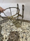 Antique 1890 s Brass Soap Holder Basket   -for Clawfoot Tub