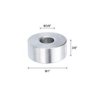 5pcs Aluminum Spacer 3 8  Bore X 1  Od X 3 8  Length Screw Standoff Bushing