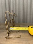 Set Of 4 - Tea Cup   Saucer Gold Metal Display Stands - Vintage