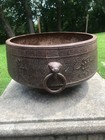 1800s-cast Iron Japanese Censer-hibachi-brazier-campfire-incense-shinto-buddhist
