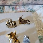 Vintage Tac Pin Lot Of 10 Four Avon  Animals  Floral  Angels Great Condition