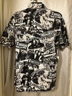 Vtg Nos Max Boxxer Three Stooges All Over Print Button-up Shirt Xl Usa Nwt