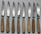 Set Of 8 Vintage Hoffritz Cutlery Ny Germany Stag Antler Steak Knives