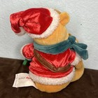 Vintage Christmas Drummer Winnie The Pooh Bean Bag Plush Disney Store 7 Inches