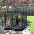 Xxxl Giant Premium Dog Crate Cage Pet Kennel Divider Playpen Dual Door   Tray 