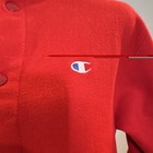 Vintage Champion Reverse Weave Red Snap Heavyweight Cardigan  Xl
