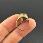 Ancient Middle Eastern Bronze Ring With Stone Intaglio
