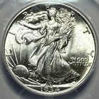 Us 1934 Walking Liberty Half Dollar - 50 Cent Silver Coin - Ms 62 By Anacs