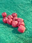  10  Large Old Huron Indian Venetian Red Glass Trade Beads Fur Trade Era