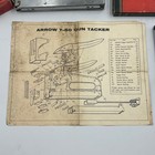 Vintage Arrow T-50 Staple Gun Tacker Set W  Original Box Manual Attachments Lot