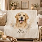 Personalized Pet Memorial Blanket Custom Dog Cat Photo Fleece Throw Gift