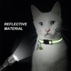 Adjustable Reflective Nylon Breakaway Cat Collar With Bell For Kitten Puppy Pet