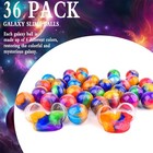 36 Pack Galaxy Slime Balls - Stretchy  Non-sticky Stress Relief Toys For Kids