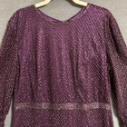 Mac Duggal Dress 18 Purple Beaded Gown Maxi Gala Formal Evening Mother Bride