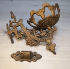 Antique Victorian Cast Iron Swing Arm Wall Sconce   Bracket Oil Lamp Holder