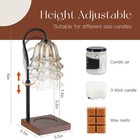 Candeldo Candle Warmer Lamp W  Timer  Flower Black  Height Adjustable