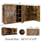 36  3-door Wall Cabinet     Storage Organizer For Bathroom  Laundry Room  Kitchen