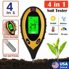 4 In 1 Ph Tester Soil Water Moisture Light Test Meter For Garden Plant Seeding